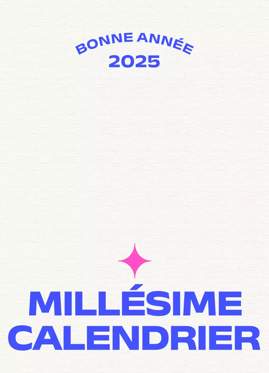 Calendrier vintage bleu