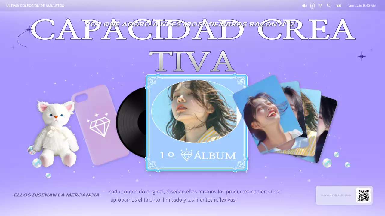 púrpura anuncio de moda fandom