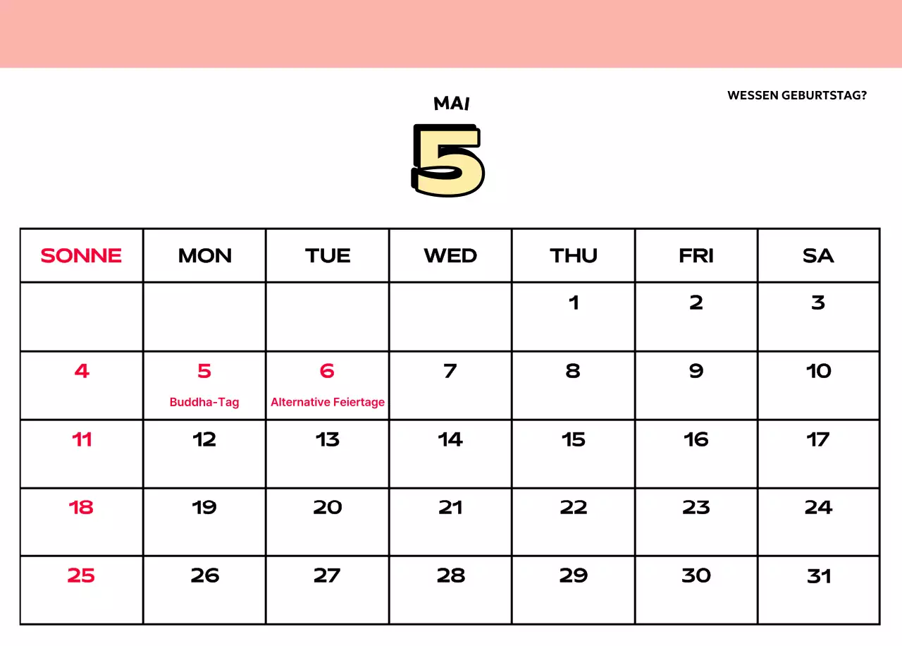 Bunte Kalender mit einer Vielzahl von Retro-Illustrationen