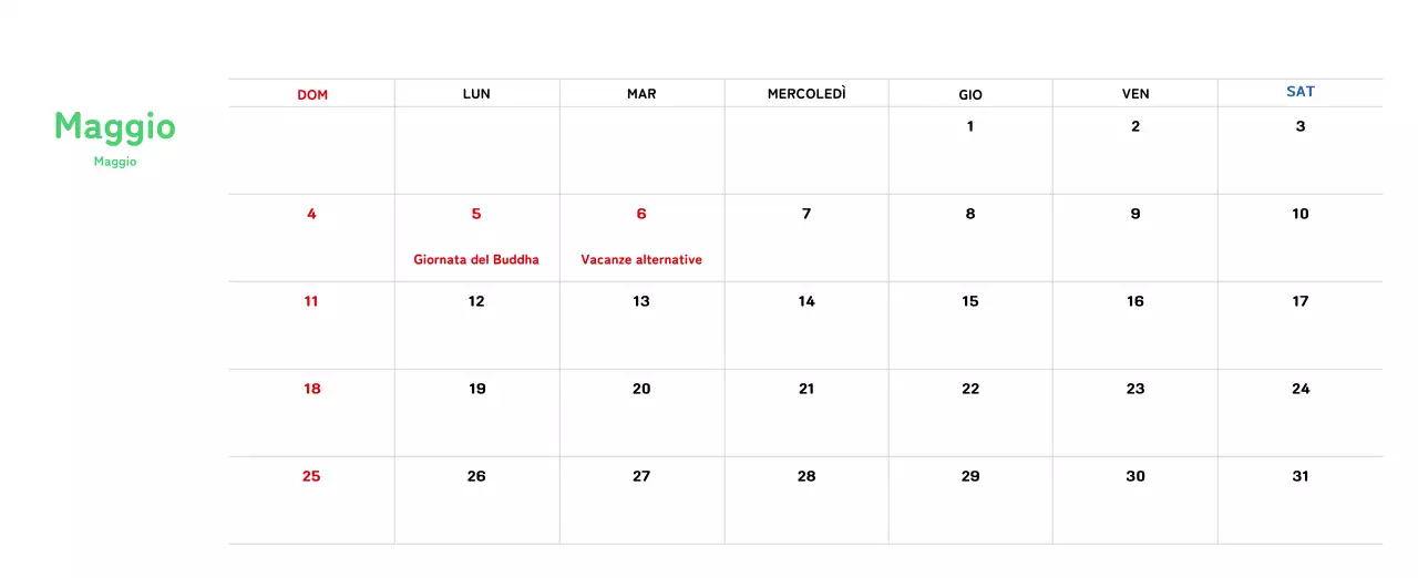 Calendario di Capodanno con una calda illustrazione