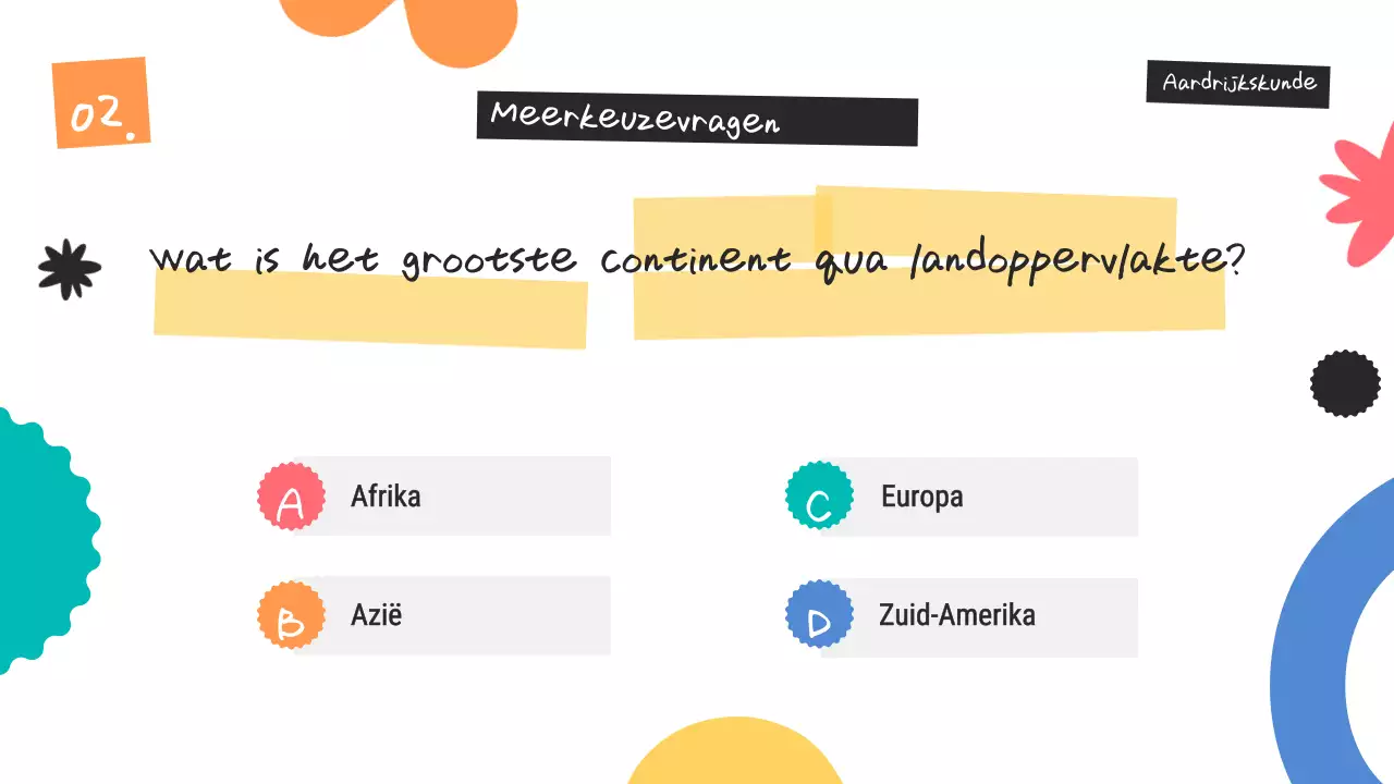 Kleurrijke Trendy Quiz Aankondiging