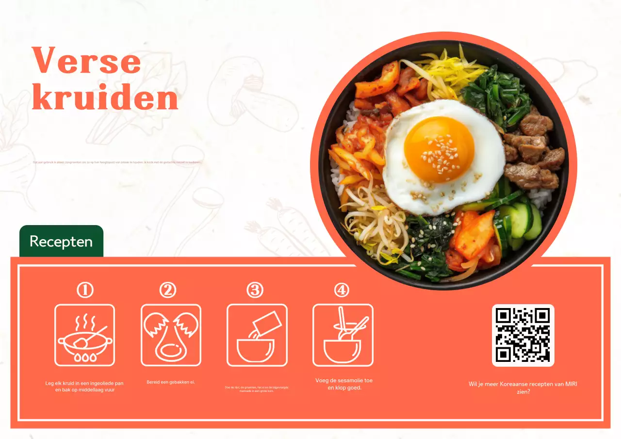 Over de oranje Koreaanse maaltijdkit