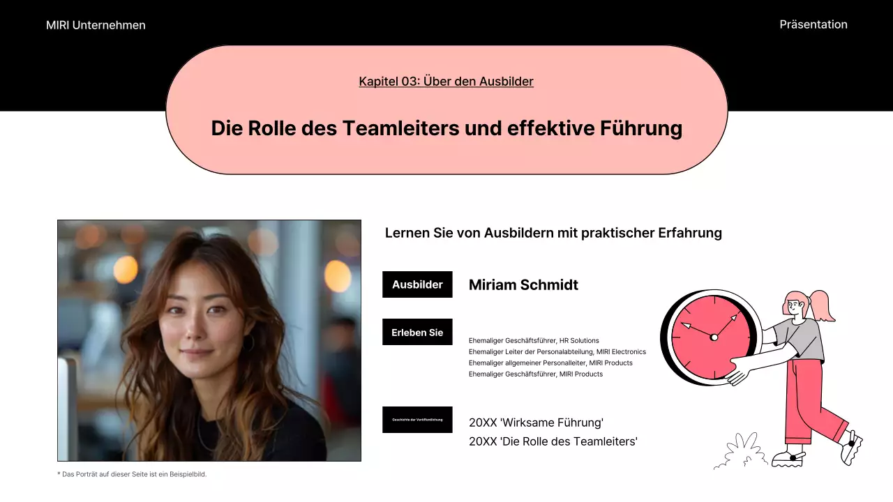 Ein einfacher interner Seminarleitfaden in Schwarz und Blau