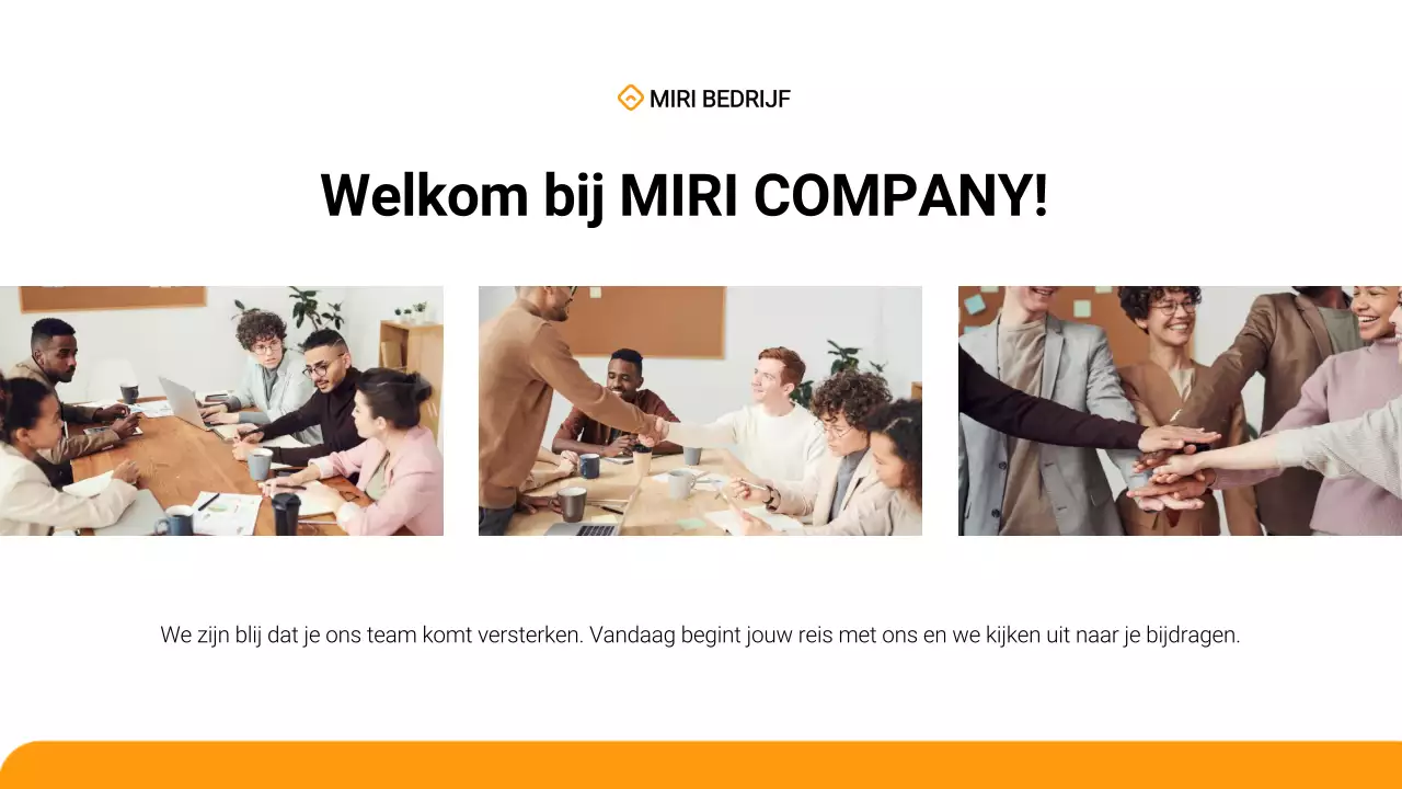 eenvoudig modern blauw inwerken van werknemers