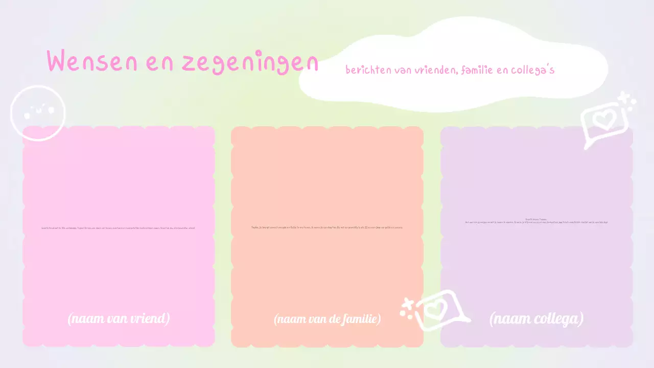 Pastel Leuke Doodles Verjaardag Presentatie