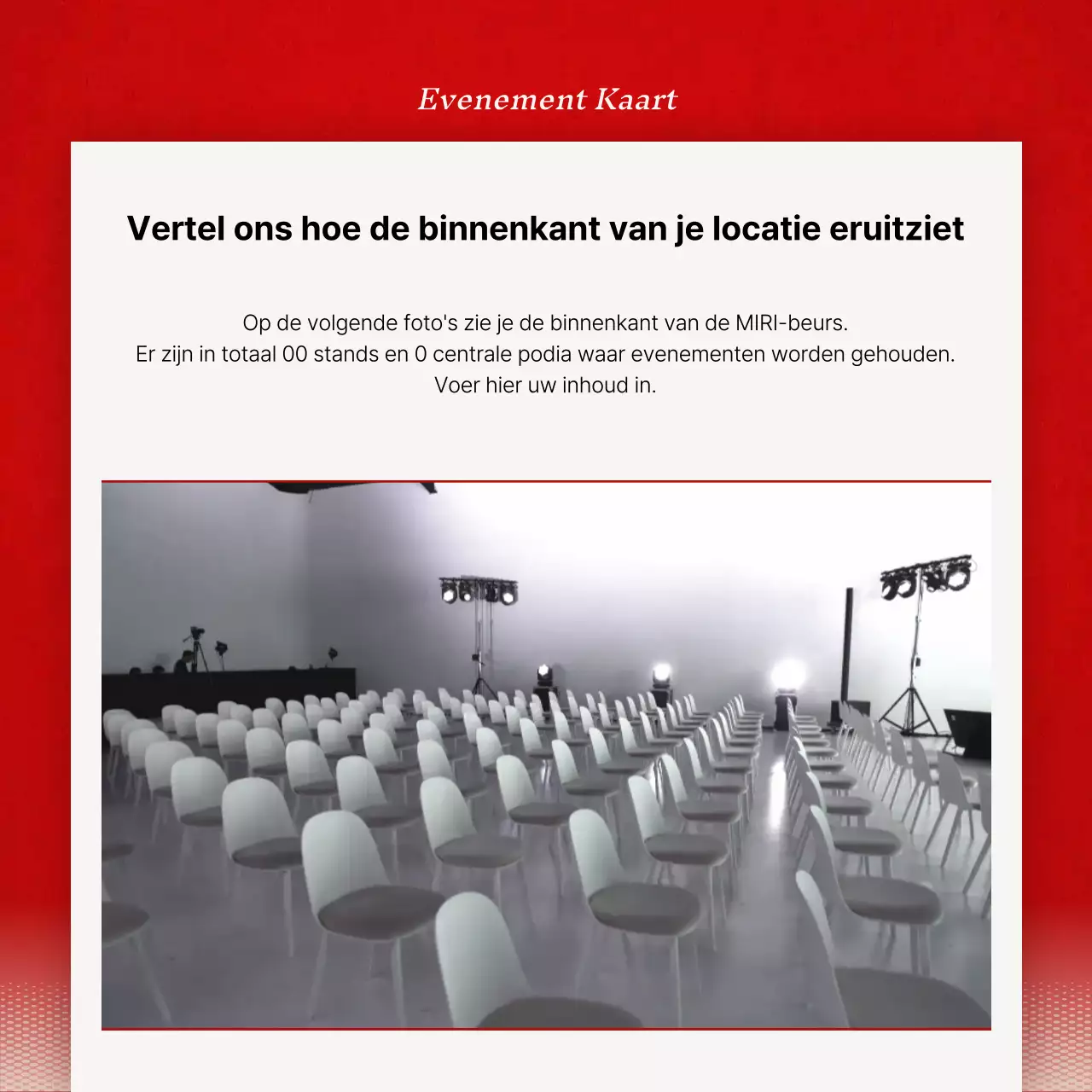 Keurige rood-witte vraag en antwoord aankondigingen