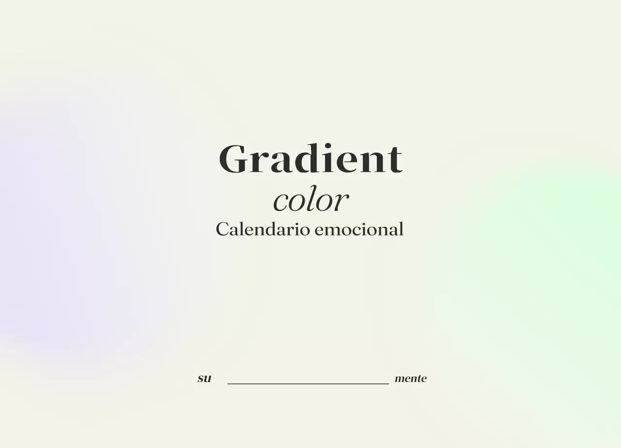 Calendario Gradient Minimalist Emotion