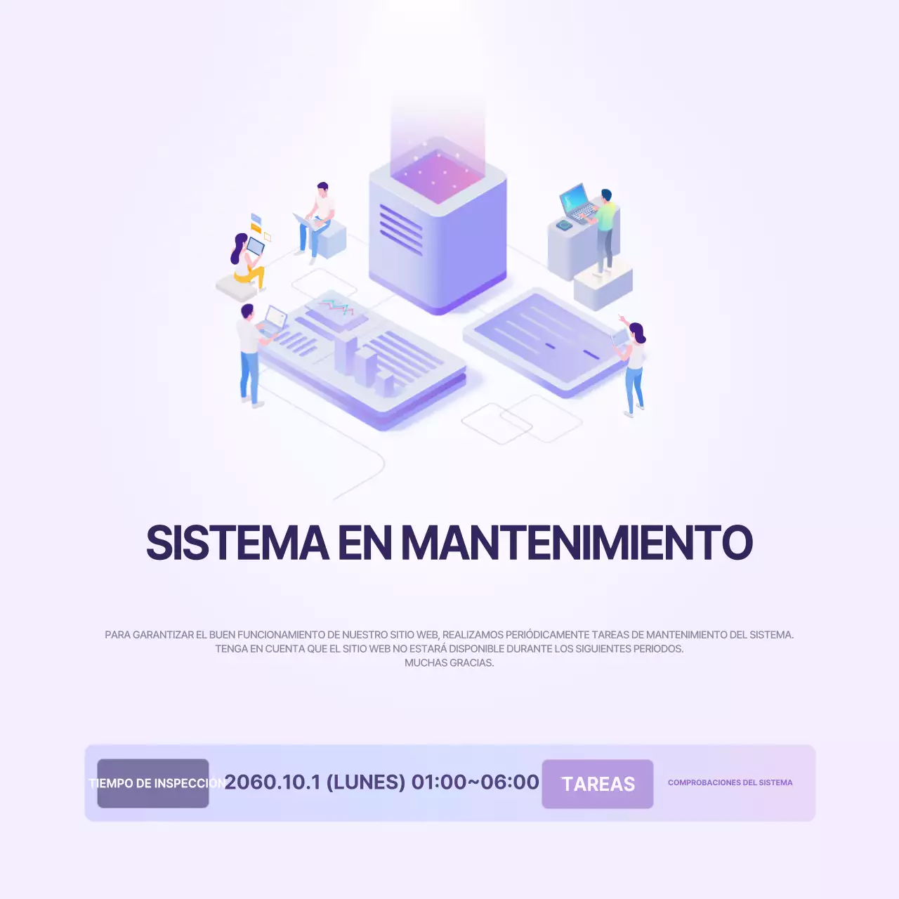 Guía de comprobación del sistema Mauve Modern