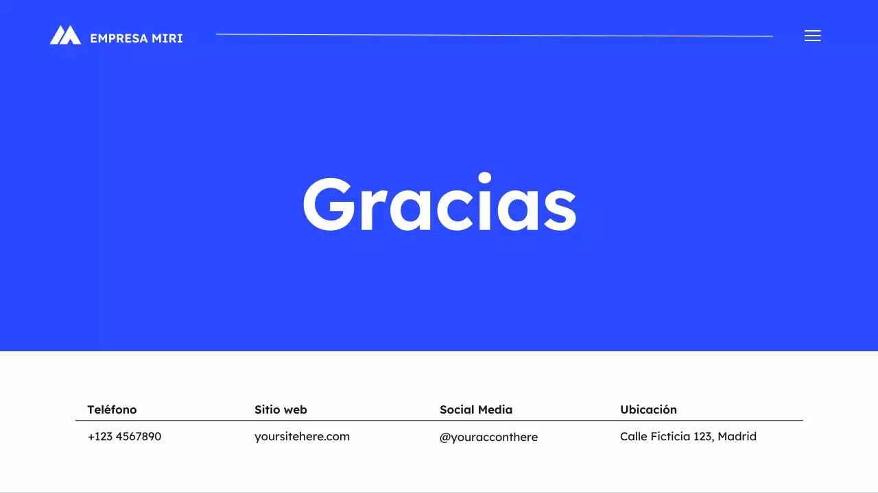 Presentación del plan de marketing Blue Simple