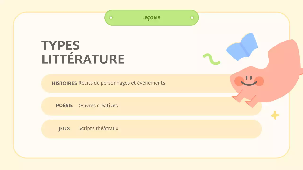 classe de littérature abstraite jaune