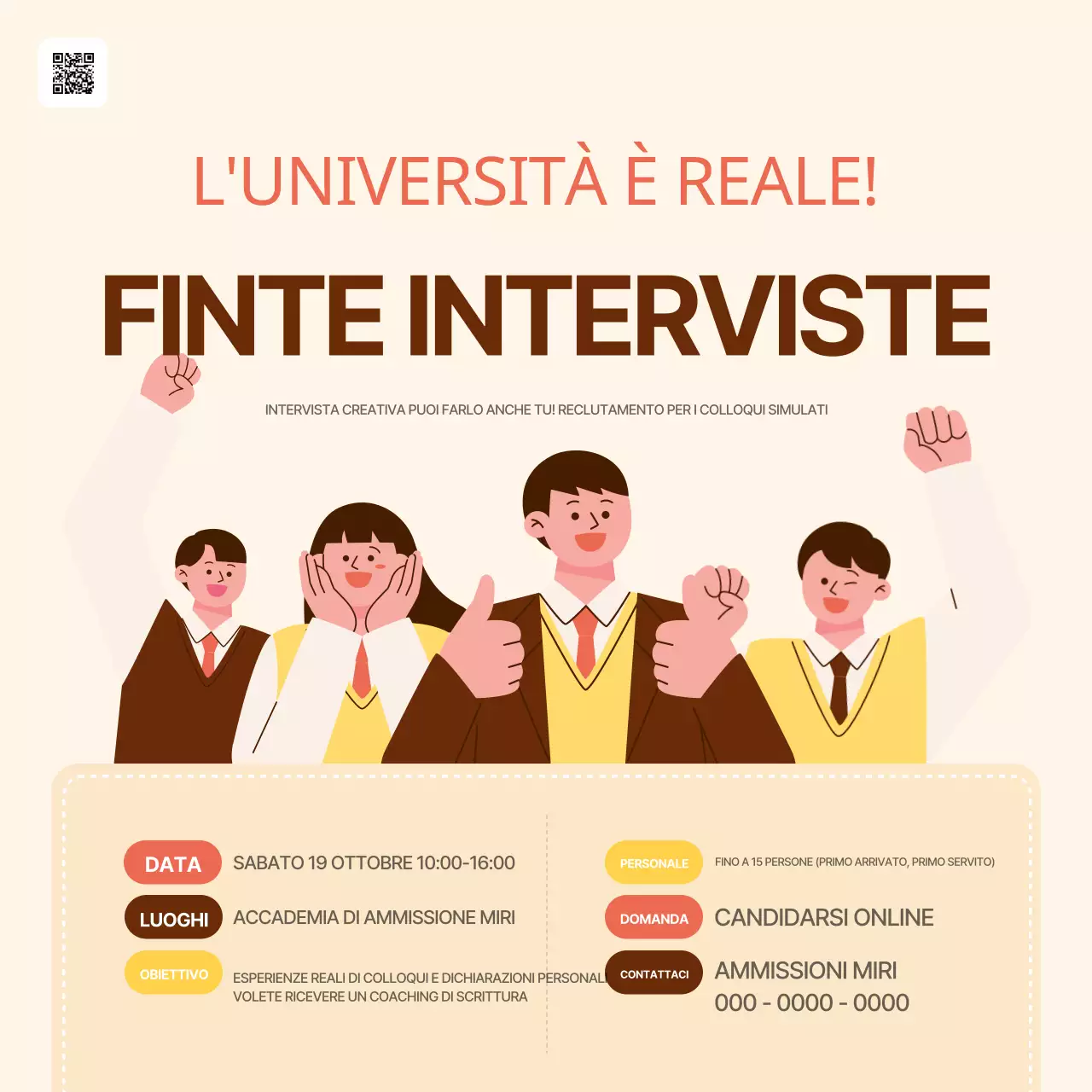 Beige Neat Mock Interview Reclutamento