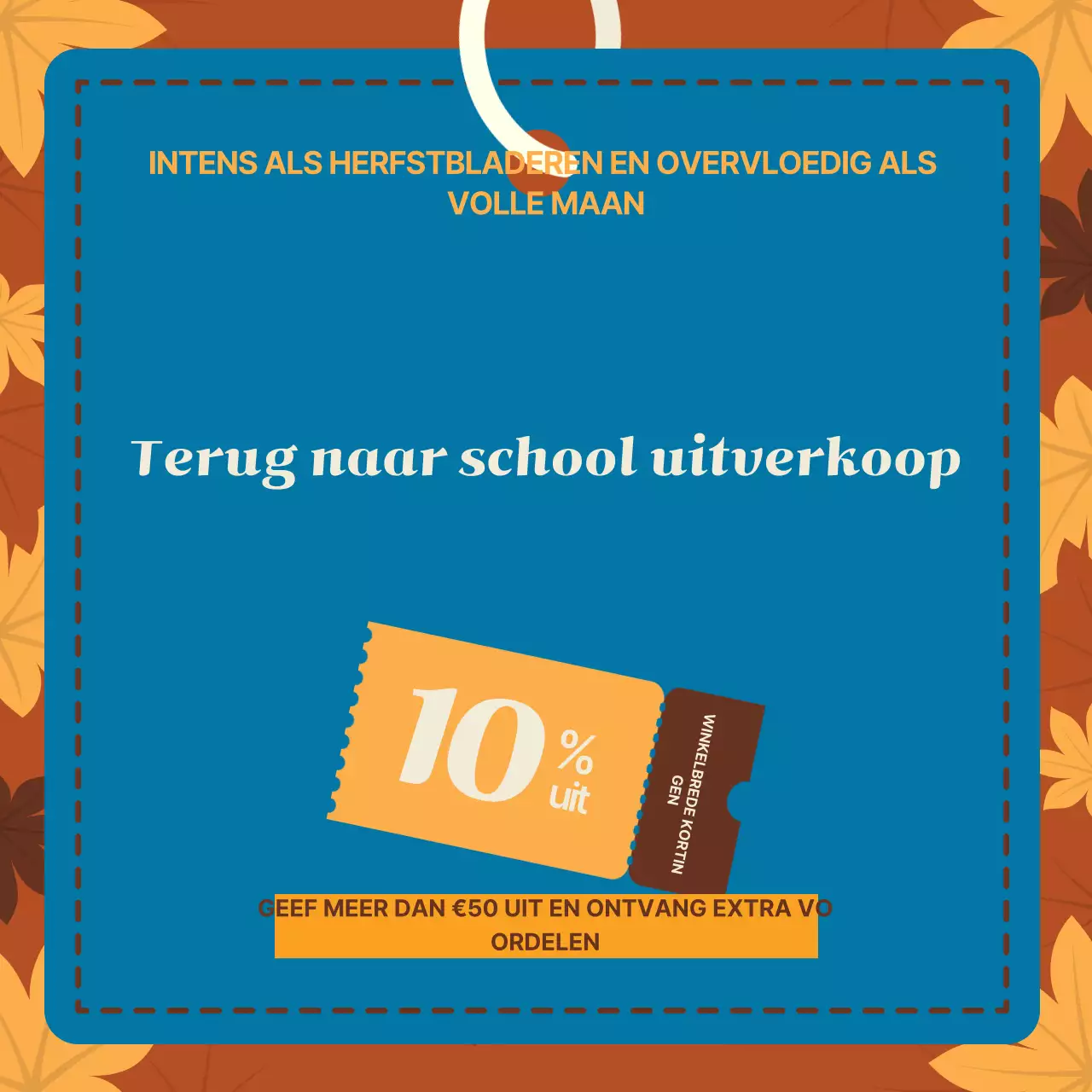 Een bruine vintage verkoop promoten