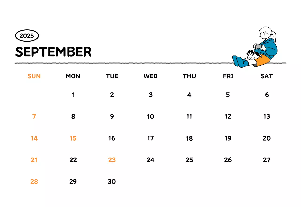 可愛らしい禅風イラストカレンダーカレンダー