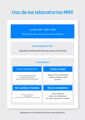 Anuncios sencillos azules