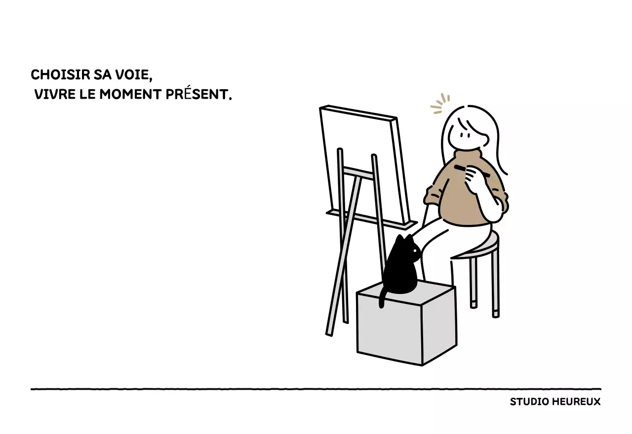 Calendrier illustré avec un joli style de lignes