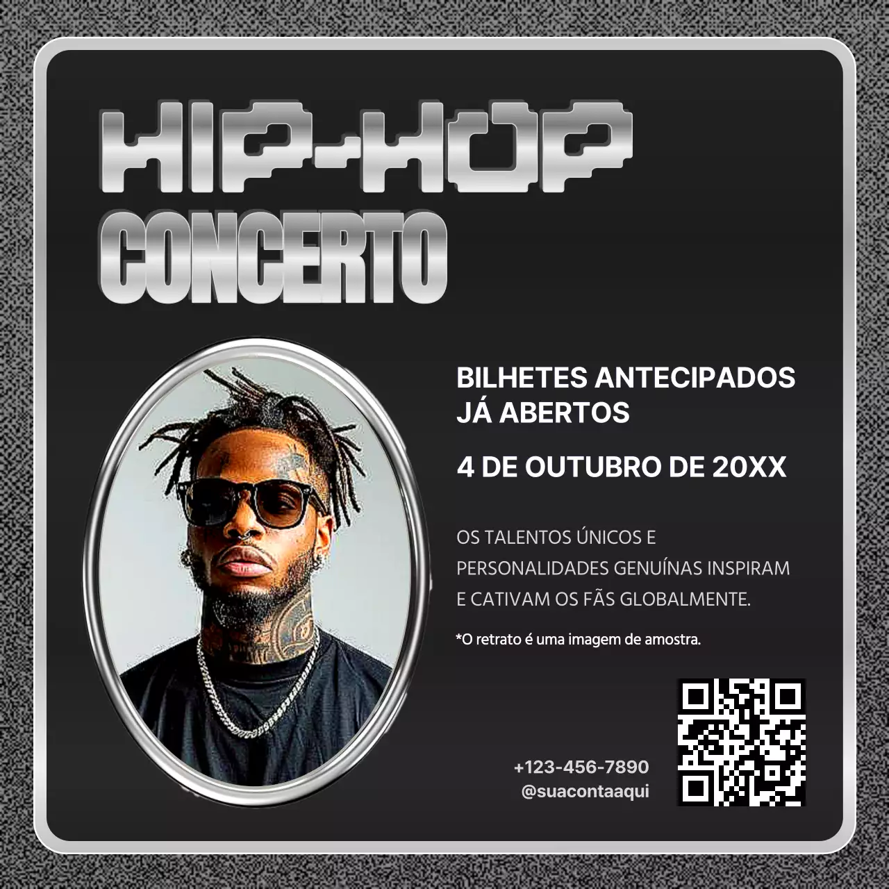 promoção hip-hop retro preto