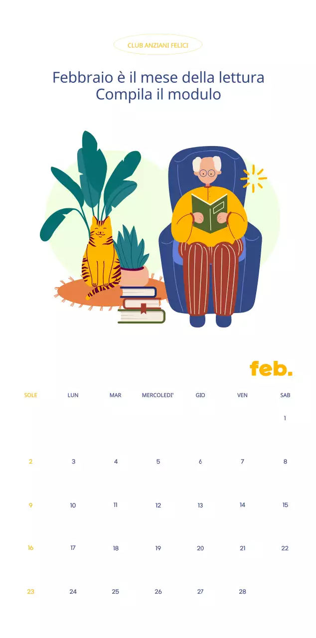 Calendario aziendale con simpatiche illustrazioni