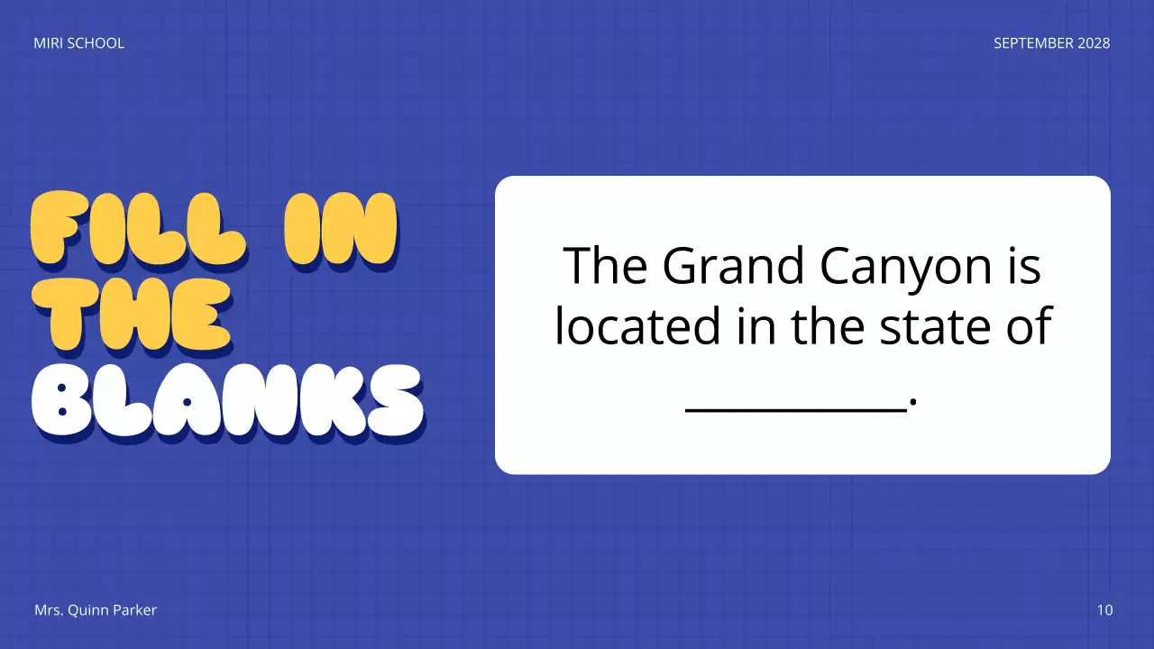 Blue Playful Quiz Announcement Presentation