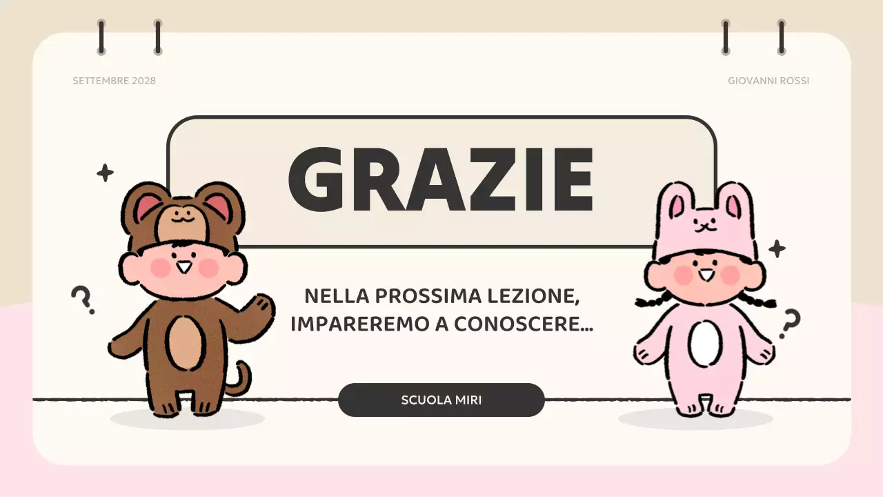 materiale per quiz di animazione beige
