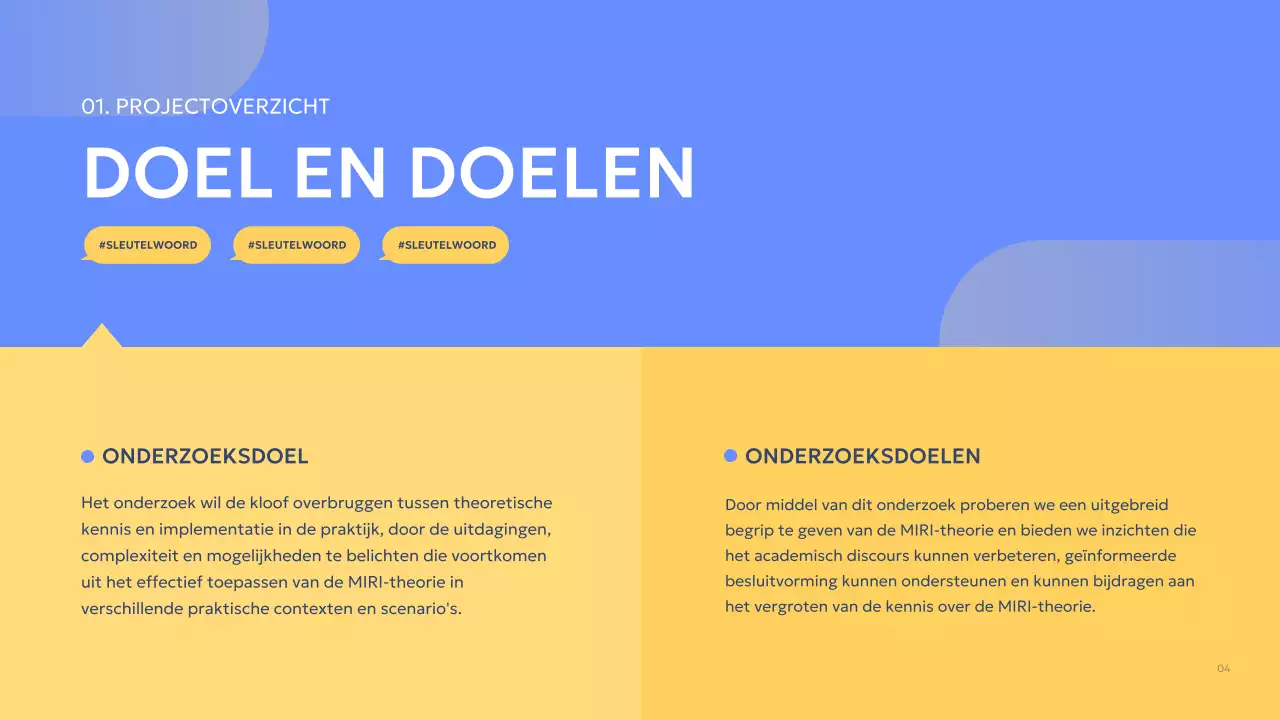 blauw modern groepsproject verslag