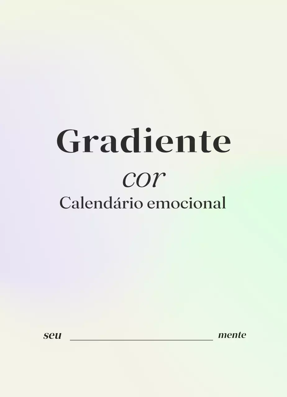 Calendário de emoções minimalista em gradiente