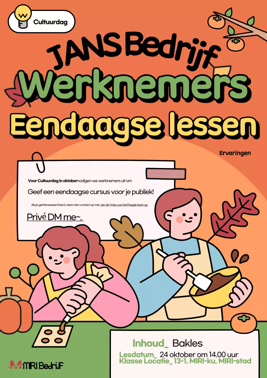 Oranje gezellige culturele ervaring