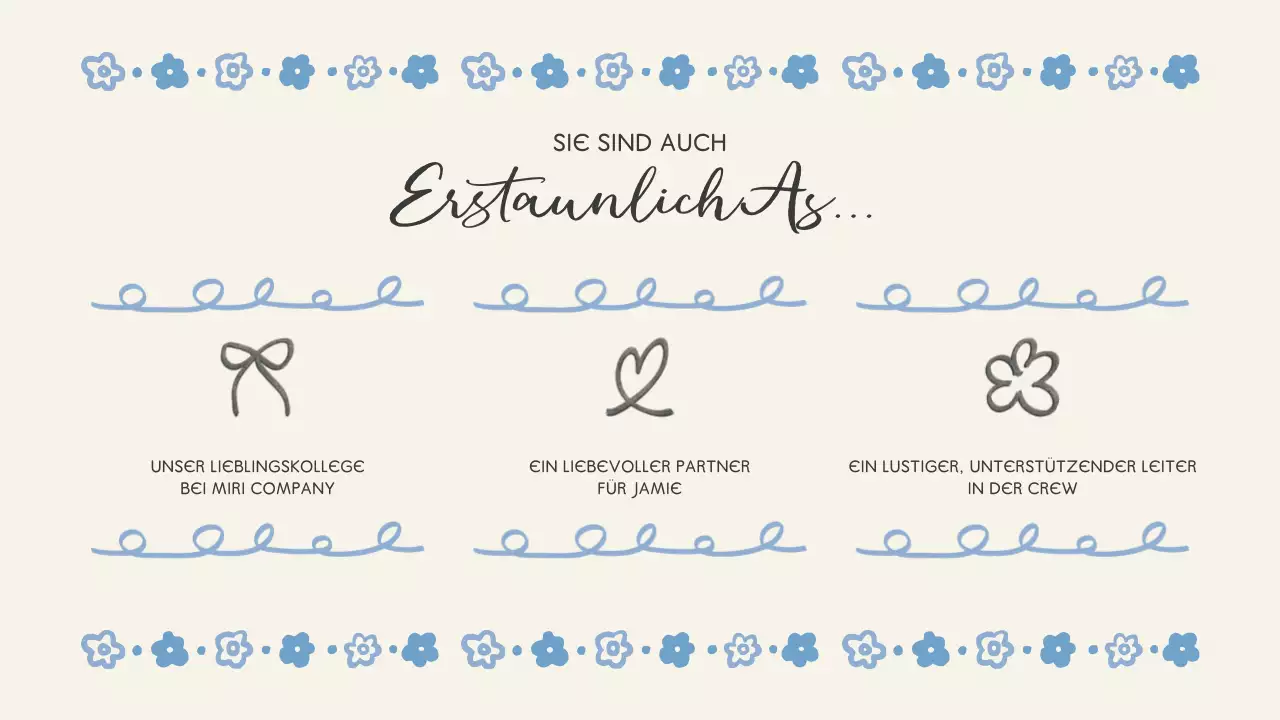 blau geblümt Geburtstag Veranstaltung