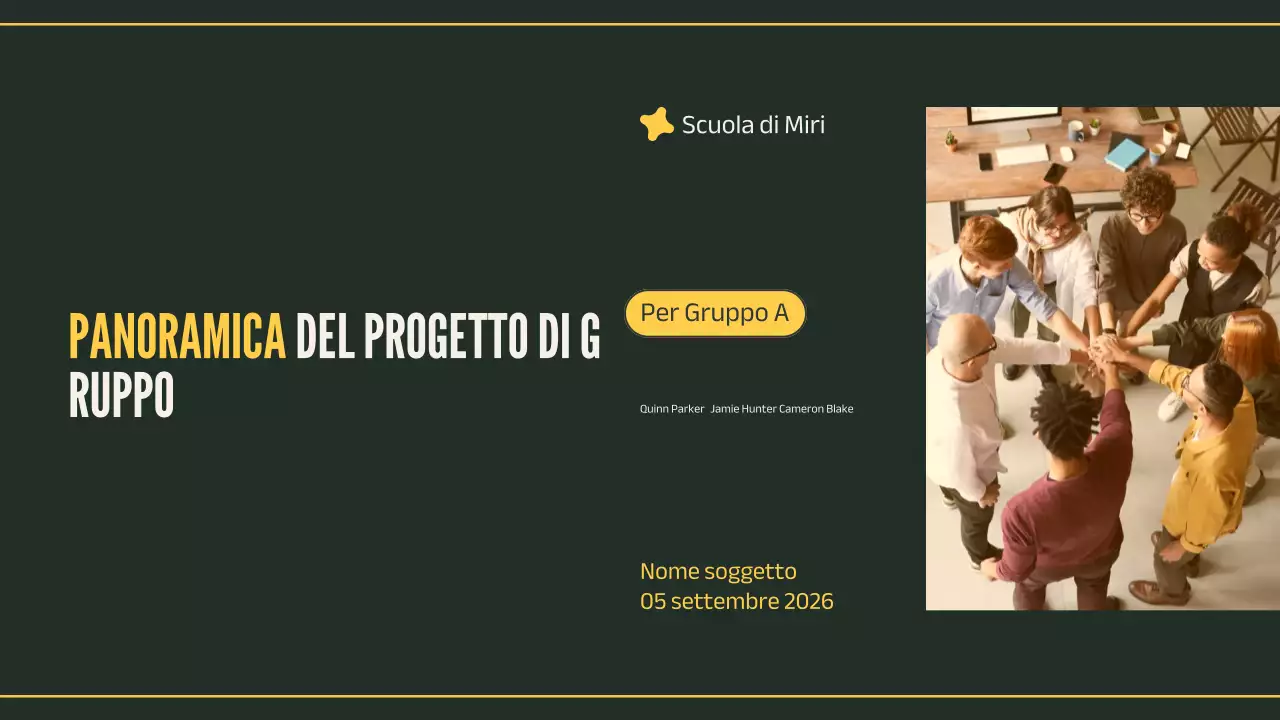 presentazione di un progetto professionale verde
