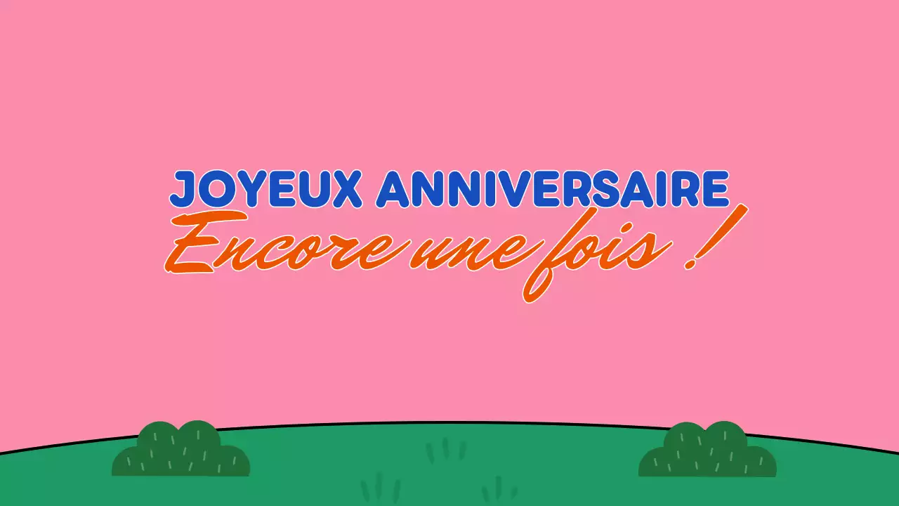 présentation d'anniversaire rétro jaune