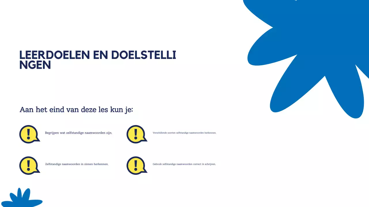 Blauw Geel Eenvoudige Grammaticagids Presentatie