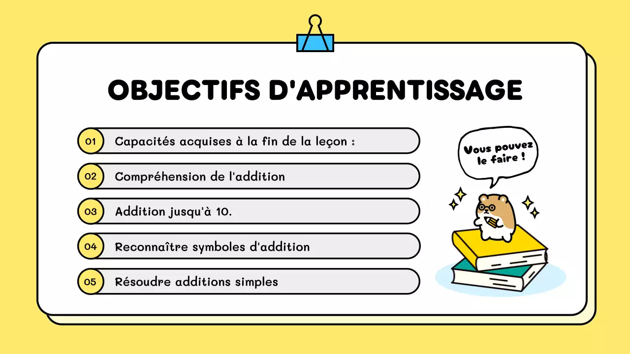 cours de mathématiques de base en jaune