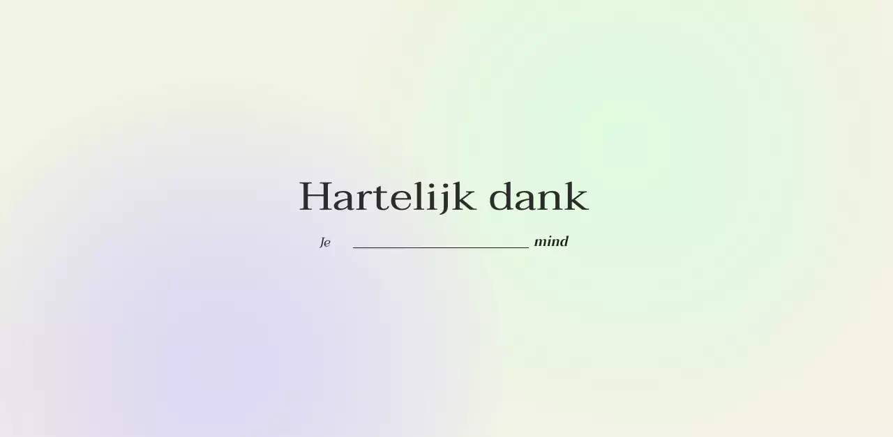 Minimalistische kalender met kleurverloop