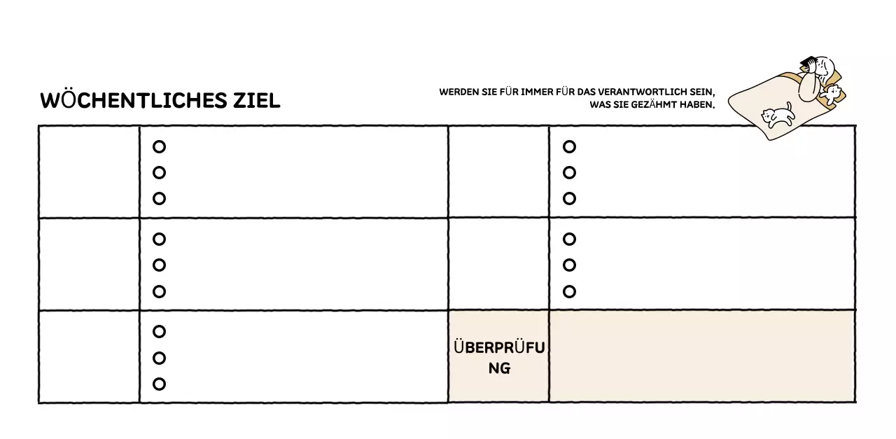 Illustrierter Kalender mit schönem Linienstil