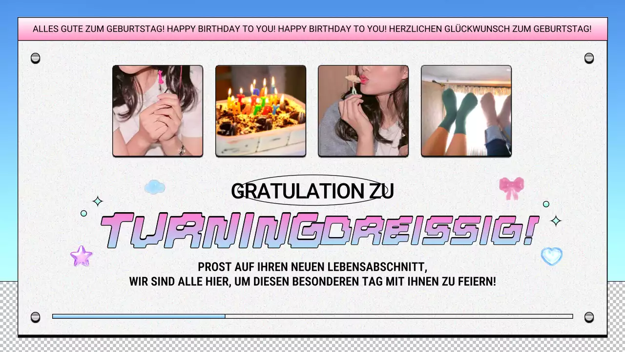 lila retro geburtstag design