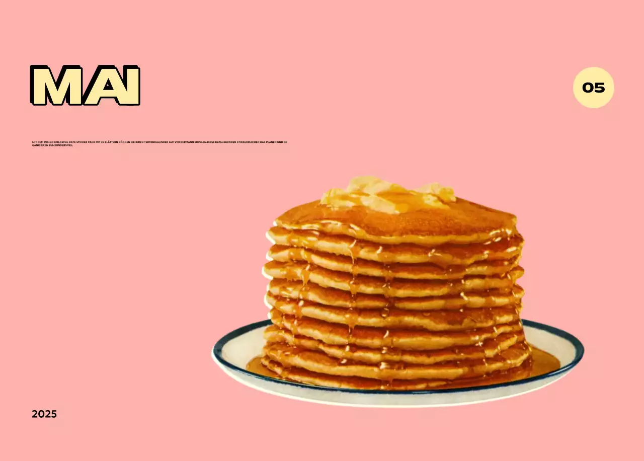 Bunte Kalender mit einer Vielzahl von Retro-Illustrationen