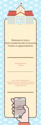 Annuncio di visita della scuola in ordine azzurro