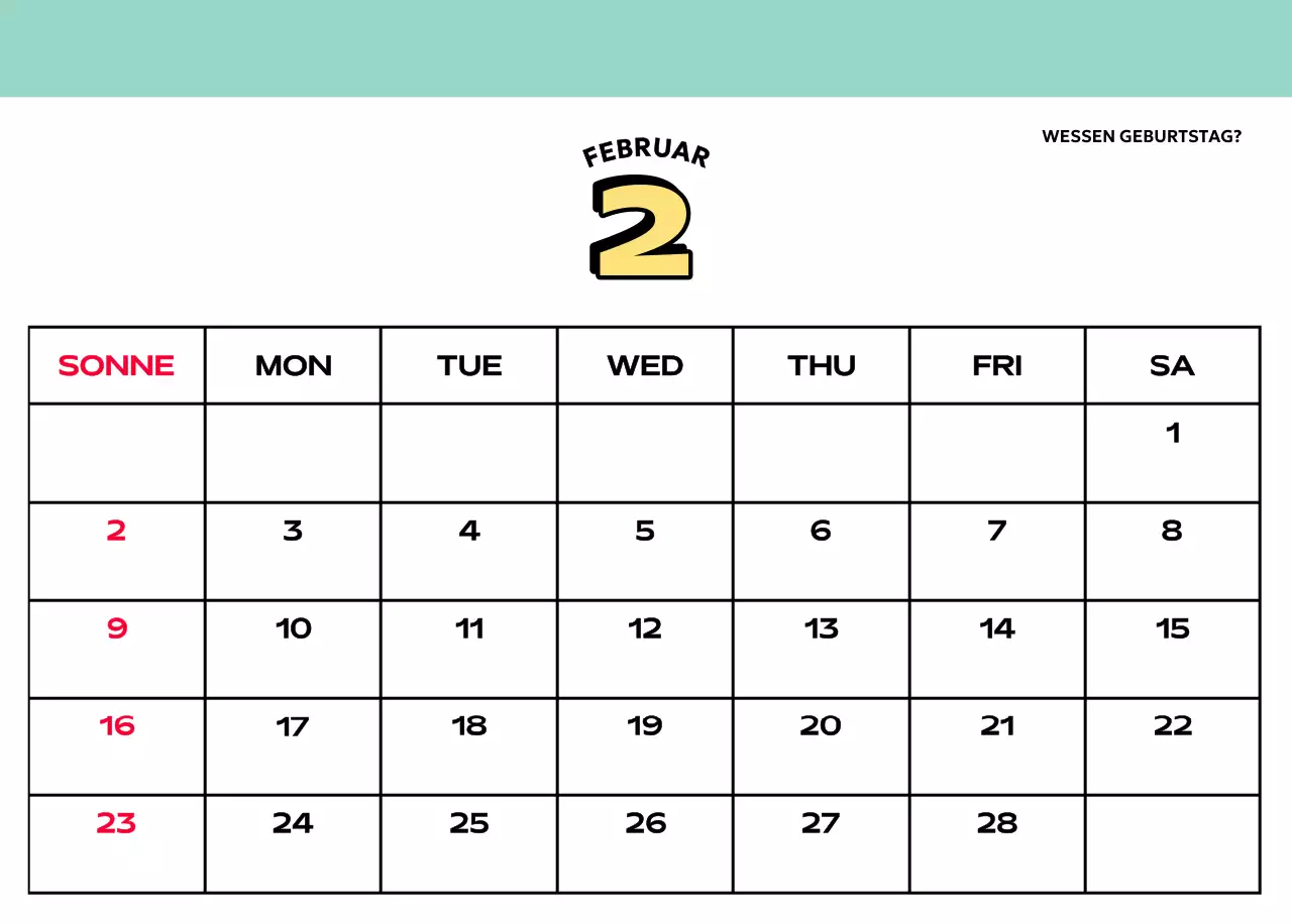 Bunte Kalender mit einer Vielzahl von Retro-Illustrationen