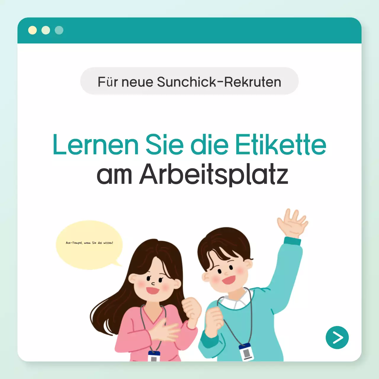 Mint Einfaches Knigge-Training am Arbeitsplatz