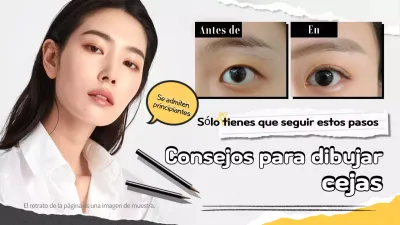 Guía de maquillaje moderno en blanco