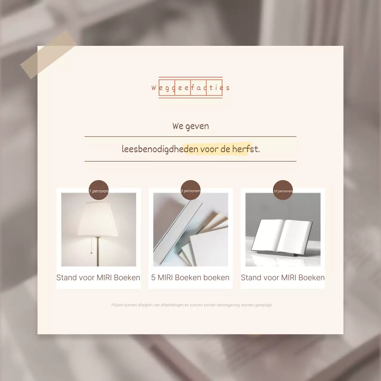 Promoot een vintage herfstevenement in beige