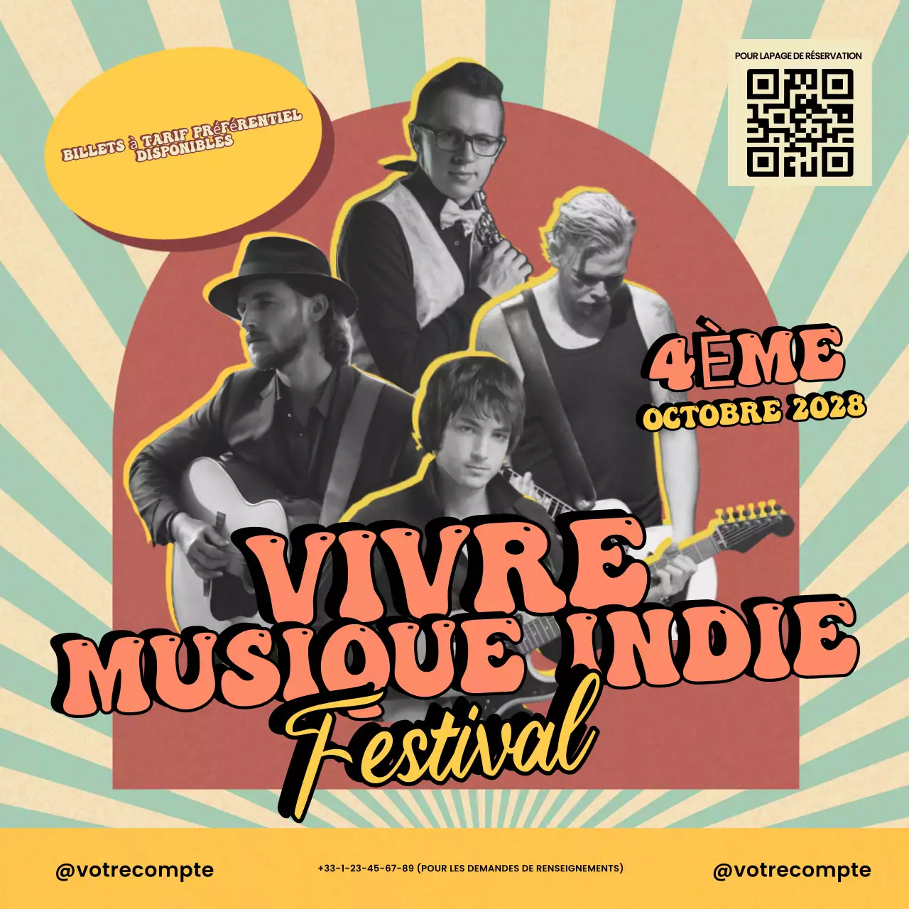 Publicité rétro beige pour la musique