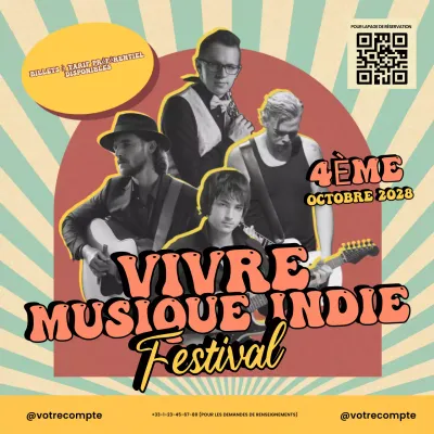 Publicité rétro beige pour la musique