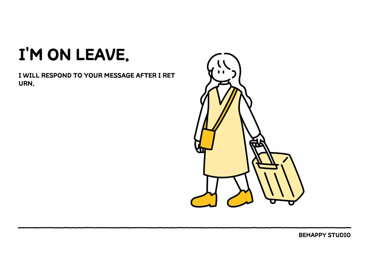 Illustrated calendar with a cute line style