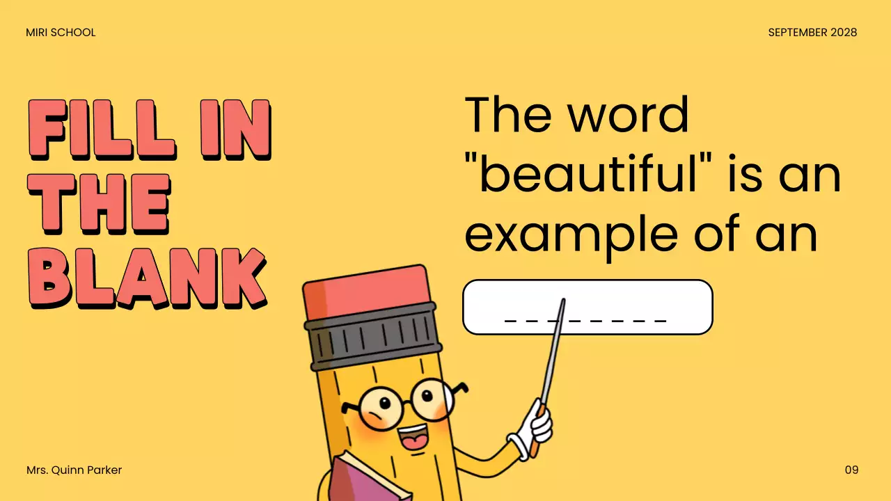 Beige Comic Quiz Announcement Presentation