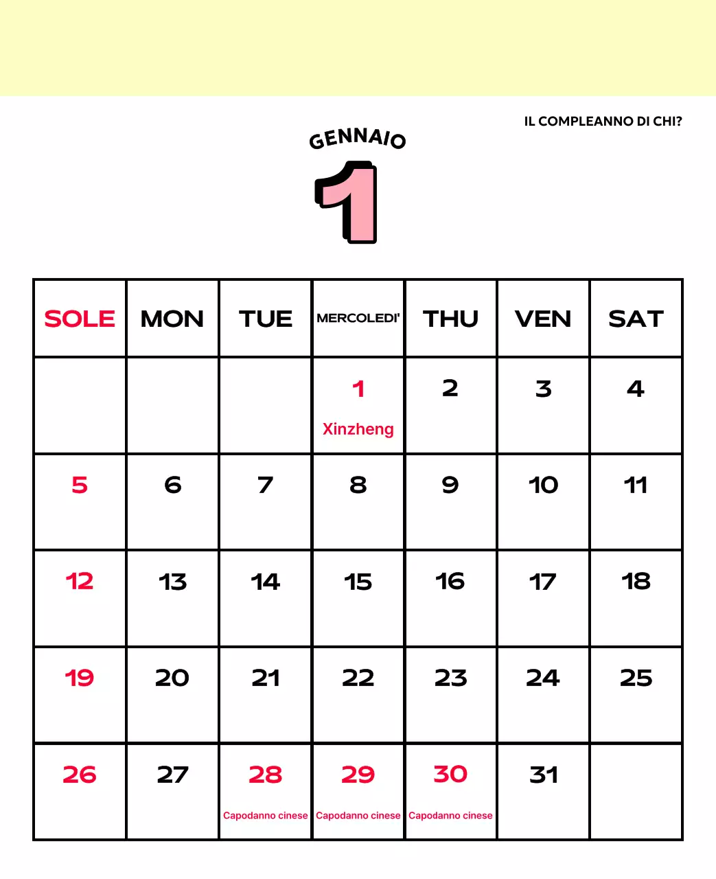 Calendari colorati con una varietà di illustrazioni retrò