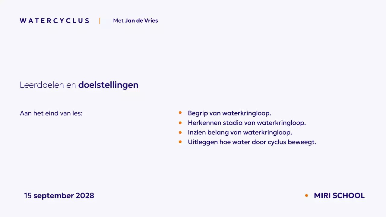Blu minimale wetenschappelijke cursus presentatie
