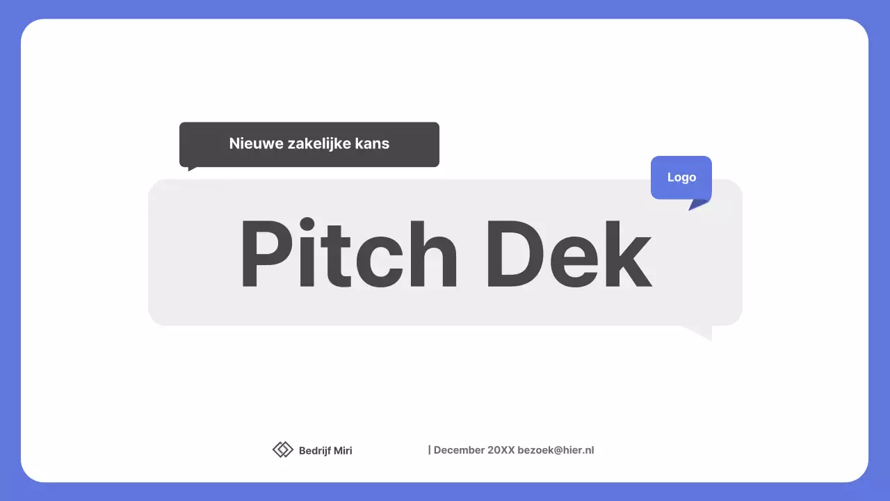 blauwe professionele business pitch