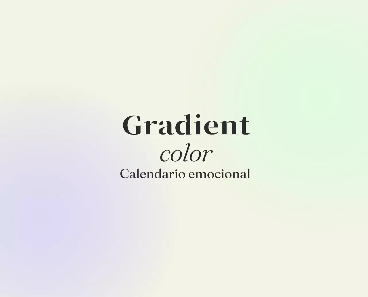 Calendario minimalista degradado