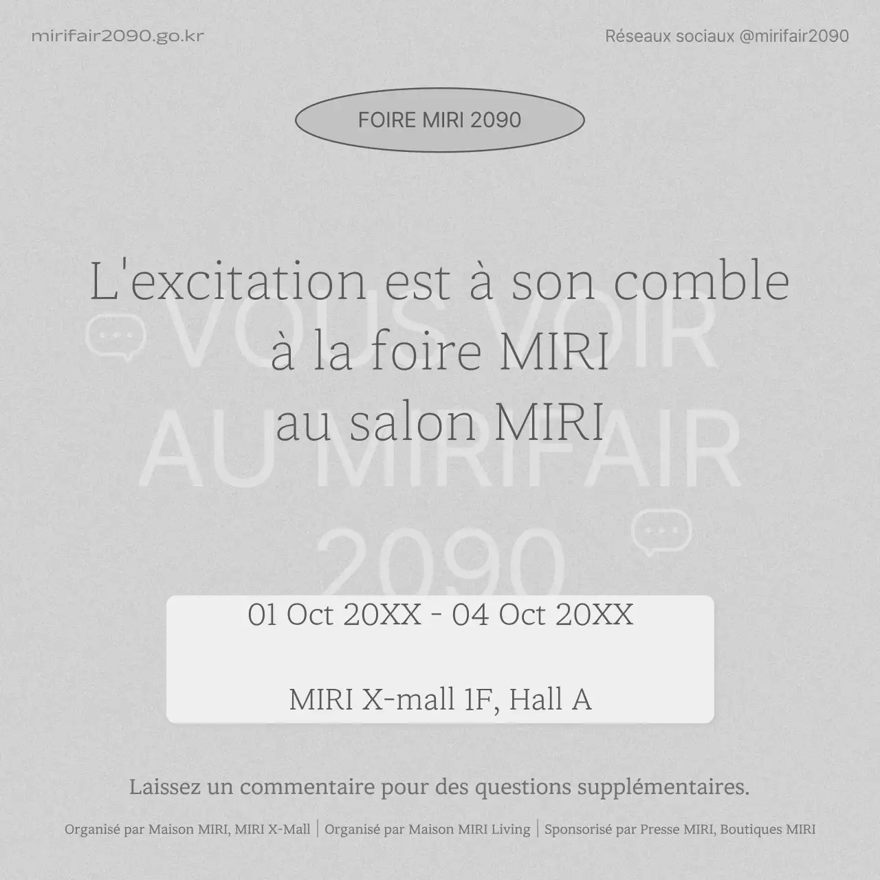 Annonces de questions et réponses grises et minimalistes