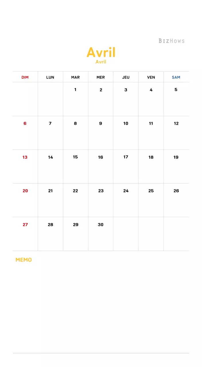 Calendrier du Nouvel An avec illustrations chaleureuses